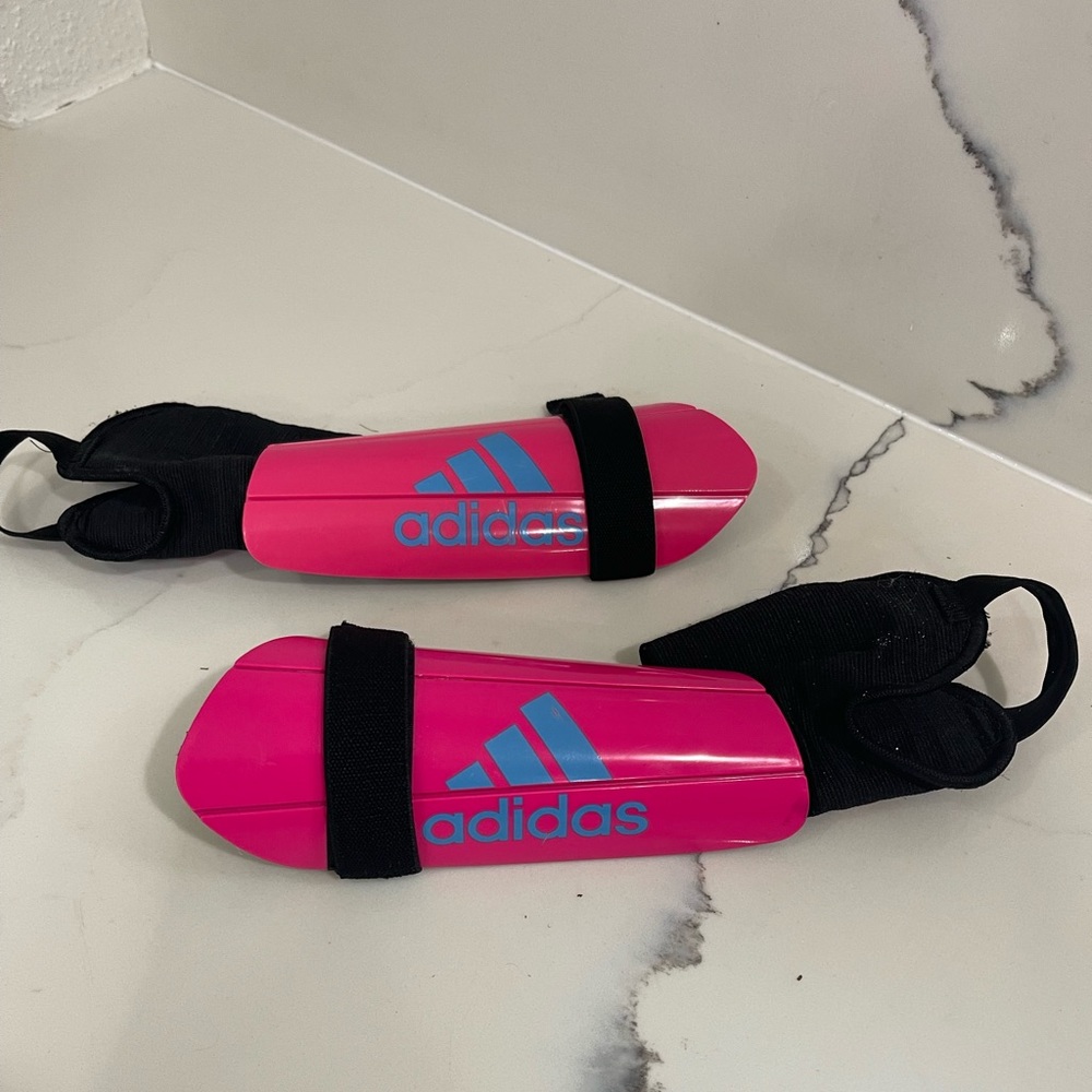 adidas Kids Ghost Shin Guards – Shock Pink/Bright Cyan